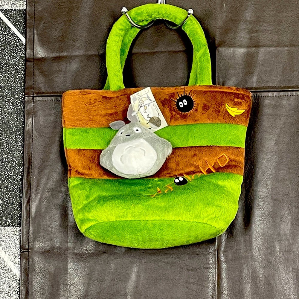 NWT totoro green brown gray mini bag purse